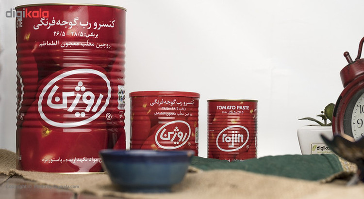 رب گوجه فرنگی روژین مقدار ۸۰۰ گرم