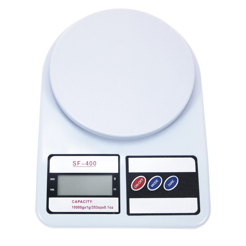ترازو آشپزخانه دیجیتالی الکترونیک مدل SF-400 اصلی ظرفیت 10 کیلوگرم همراه باتری