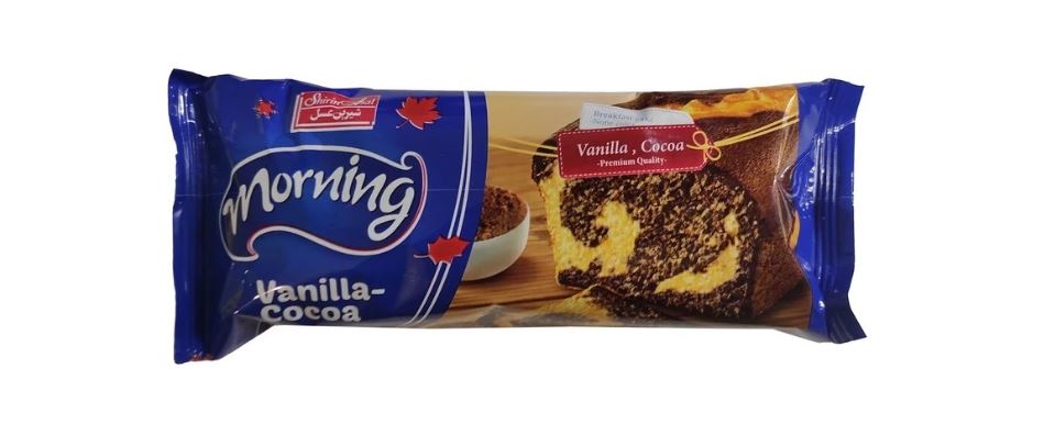 کیک صبحانه وانیل و شکلات شیرین عسل وزن ۱۰۰ گرم قیمت مصرف کننده 35.000